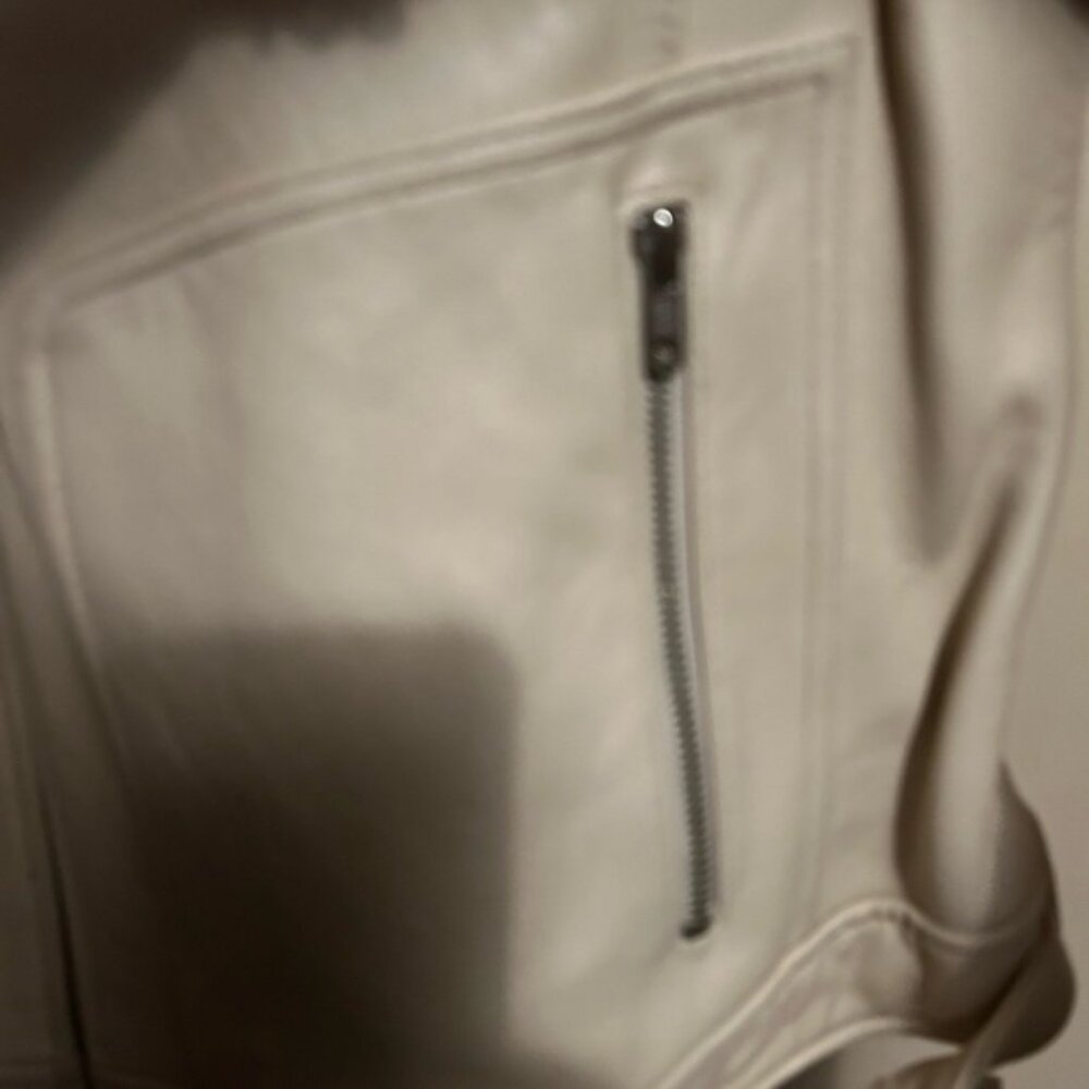 Mossimo Cream Leather Jacket - image 7